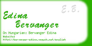 edina bervanger business card